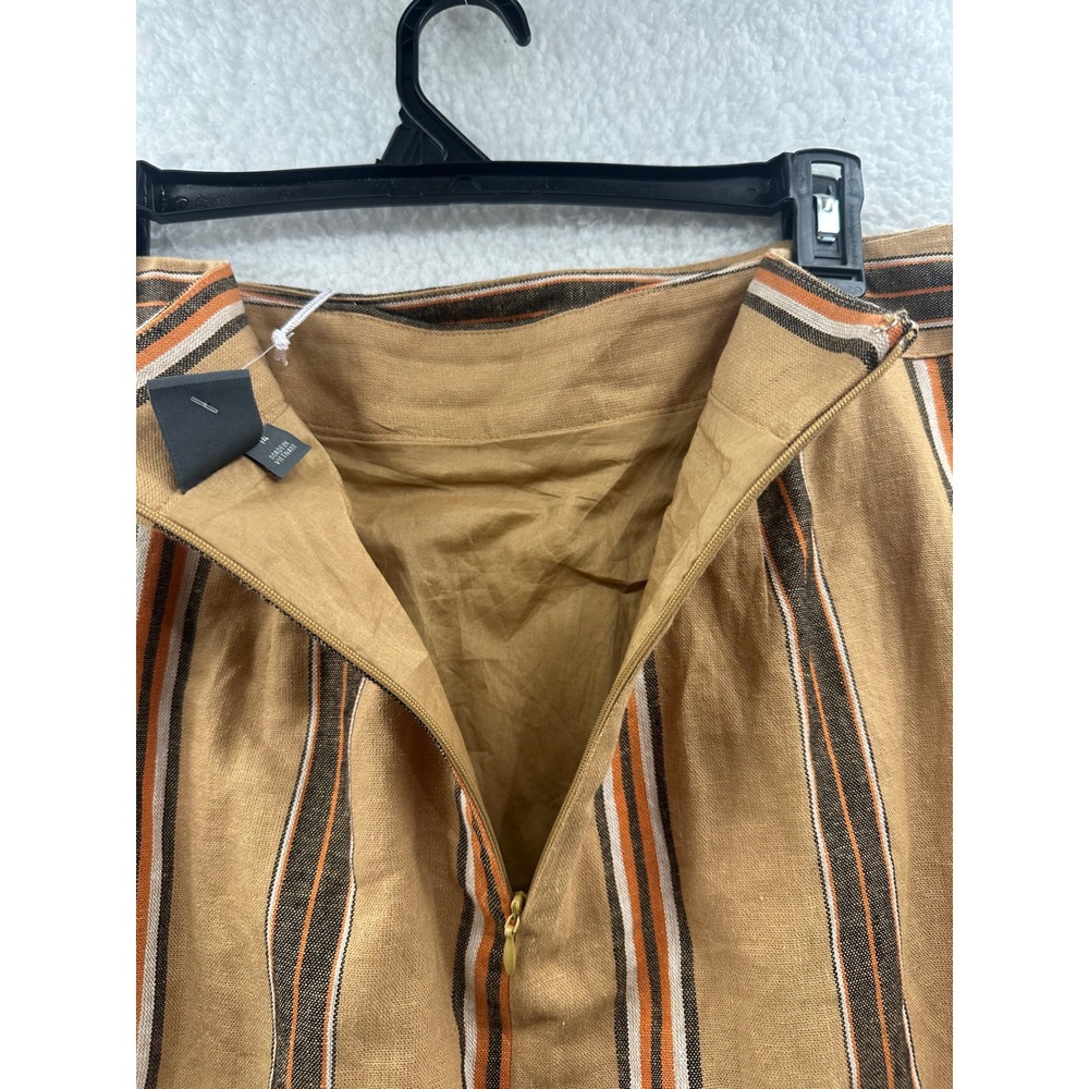 Worthington Striped Wrap Midi Skirt in Tan, Brown and Cream - Picture 3 of 9